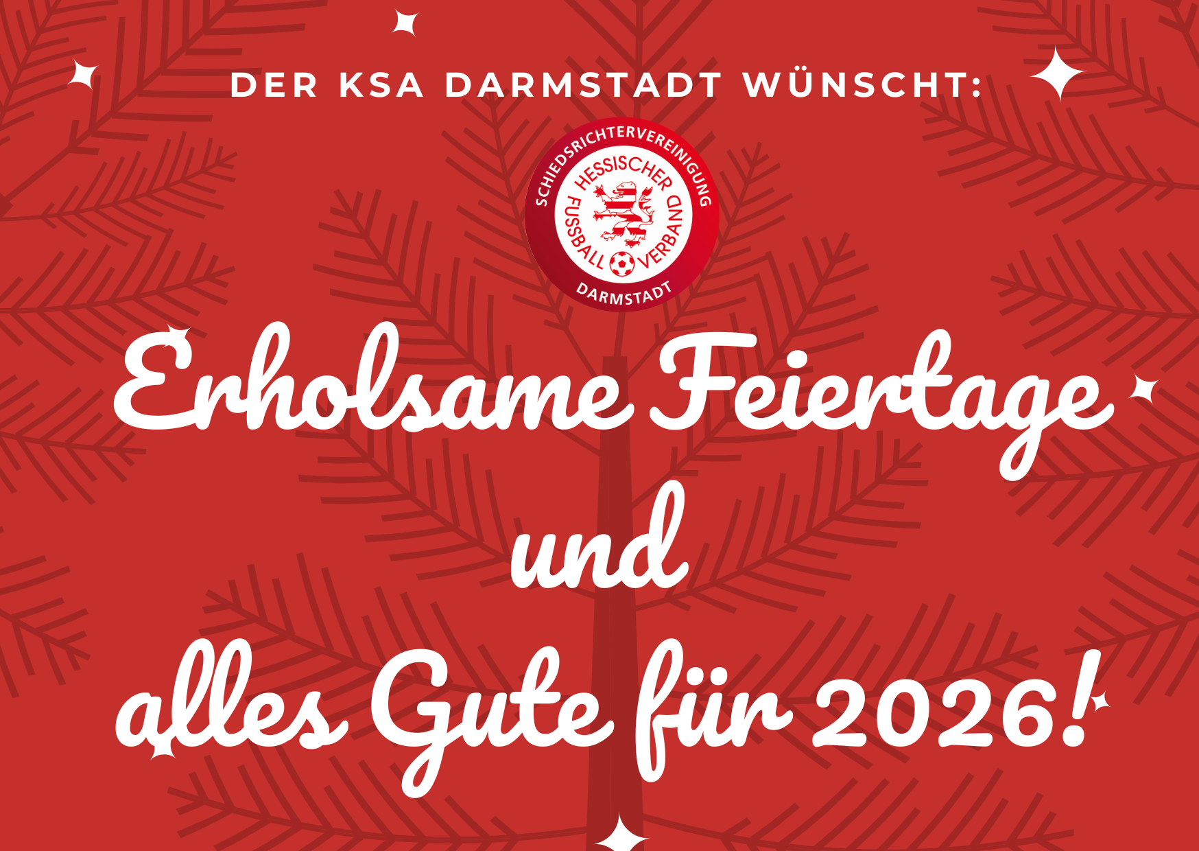 Erholsame Feiertage und alles Gute für 2026